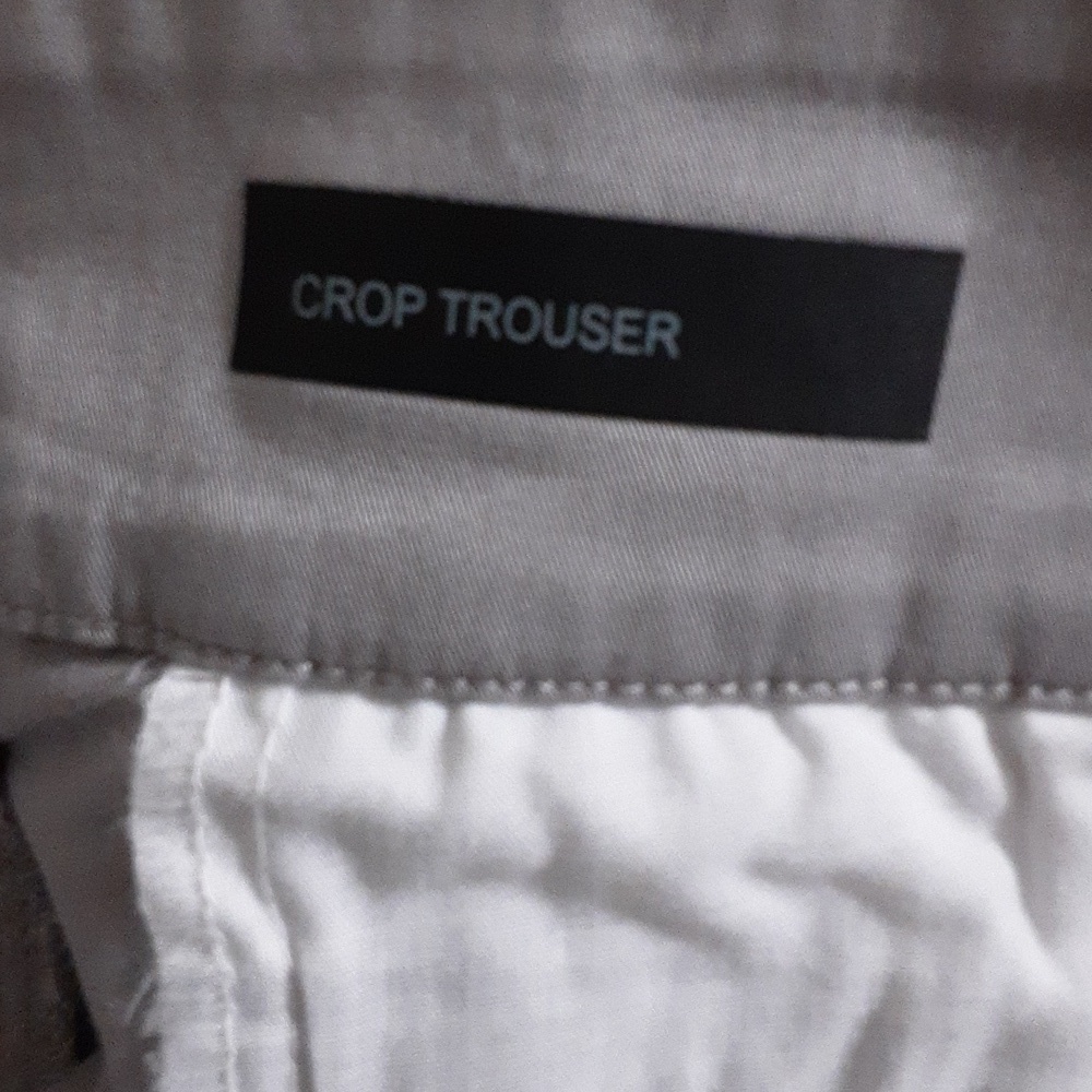 Kut Gray Cropped Pants Trouser 12 Casual Vacation Resort Stretch Beach Retro Y2k - Picture 10 of 13